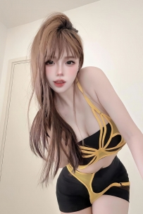 【微密圈】No.332_#空心柚七_黄带比基尼_12P+1V